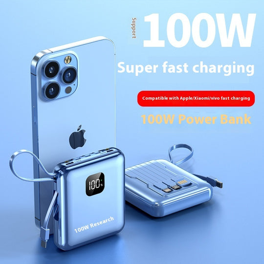 SwiftVolt™ Mini 20K – 20000mAh Portable Power Bank with Built-in Cables, PD 22.5W Fast Charging & Flashlight