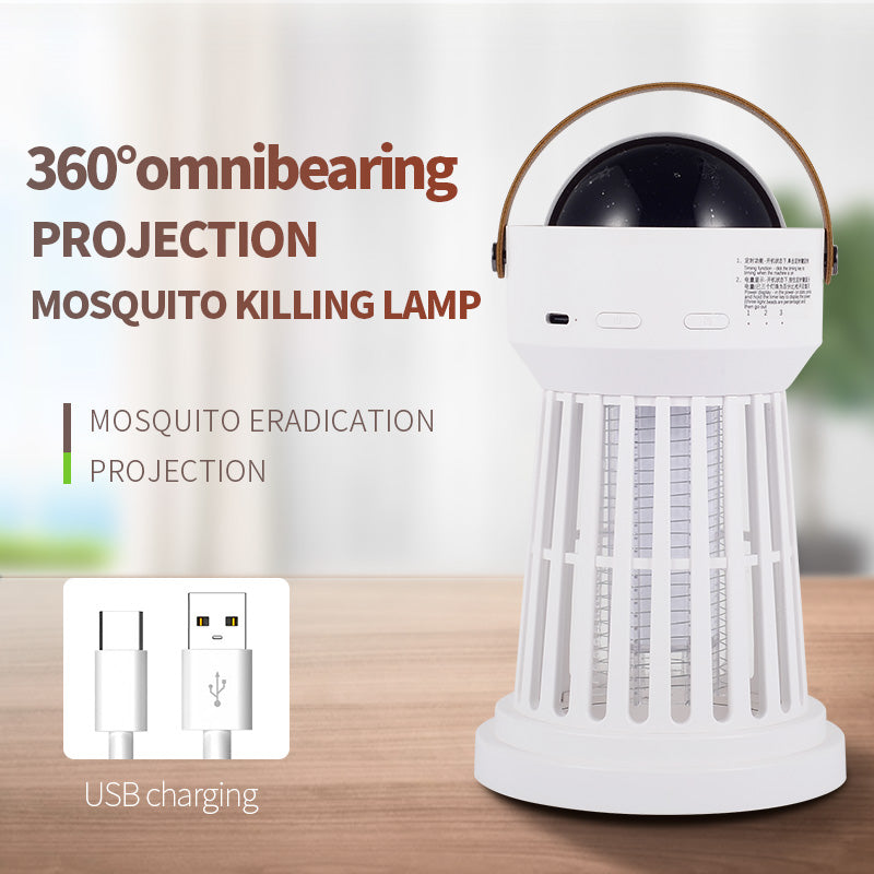 2 In 1 Electric Mosquito Killer Lamp Star Ceiling Projection Kill Mosquitoes For Outdoor And Indoor - AnsonUSpace