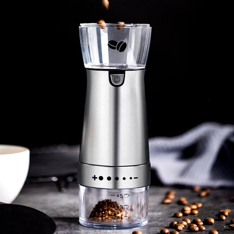 Electric Coffee Grinder Stainless Steel Adjustable Hand Grinder Coffee Machine Coffee Bean Burr Grinders Mill Kitchen Tool - AnsonUSpace