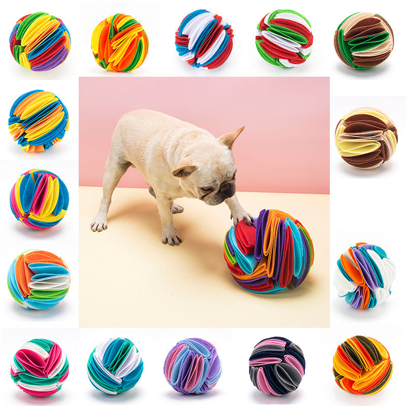 Foldable Dog Snuffle Ball Dog Training Toys Increase IQ Pet Cat Training Games Feeding Intelligence Toy - AnsonUSpace