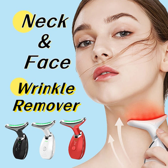 Neck Face Beauty Device Colorful LED Photon Therapy Skin Tighten Reduce Double Chin Anti Wrinkle Remove Lifting Massager - AnsonUSpace