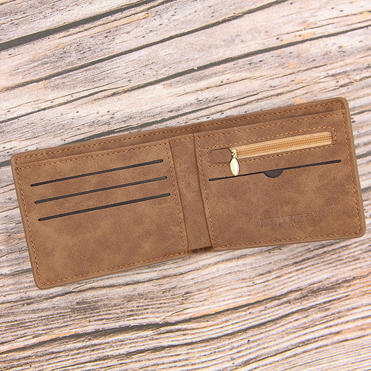 New Fashion Men's Short Vintage Frosted Wallet - AnsonUSpace