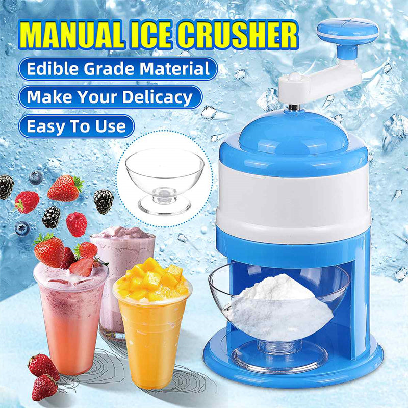 Portable Manual Ice Crushers Hand Crank Ice Shaver Shave Ice Machine Smoothie Maker Household Kitchen Bar Ice Blender Drink Tool Summer Gadgets - AnsonUSpace