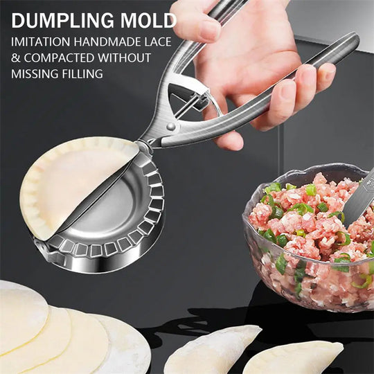 Kitchen Dumpling Mold Stainless Steel Dumpling Machine Pressing Home Baking Tool Skin Press Tool Dumpling Noodle Manual Kitchen Gadgets - AnsonUSpace