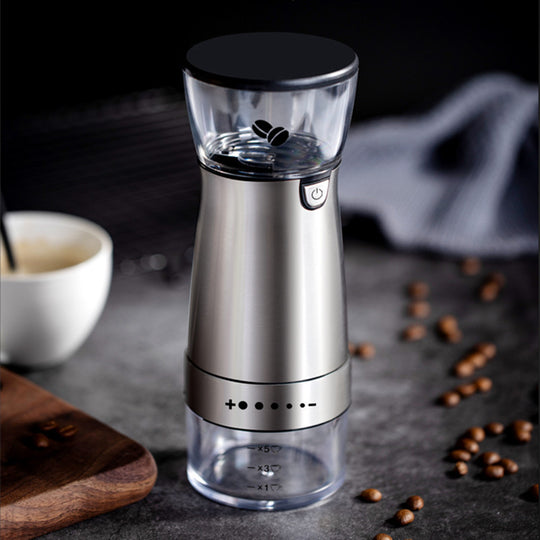 Electric Coffee Grinder Stainless Steel Adjustable Hand Grinder Coffee Machine Coffee Bean Burr Grinders Mill Kitchen Tool - AnsonUSpace