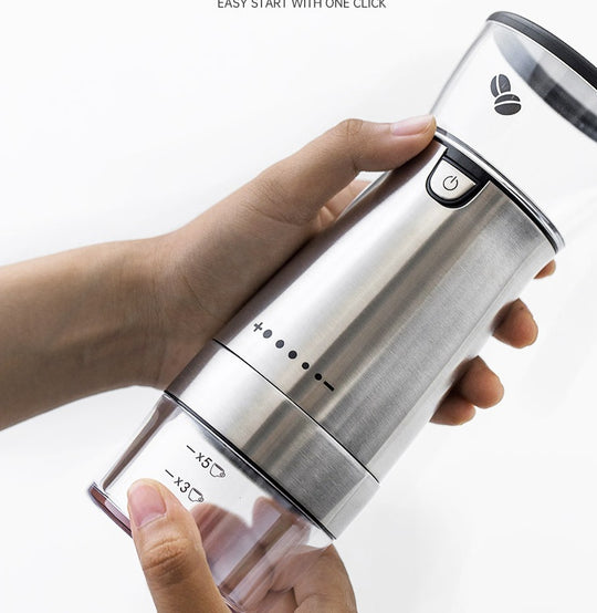 Electric Coffee Grinder Stainless Steel Adjustable Hand Grinder Coffee Machine Coffee Bean Burr Grinders Mill Kitchen Tool - AnsonUSpace