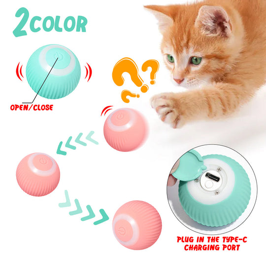 Cat Gravity Intelligent Rolling Ball Tease Toy Pet Automatic Rotating Ball - AnsonUSpace