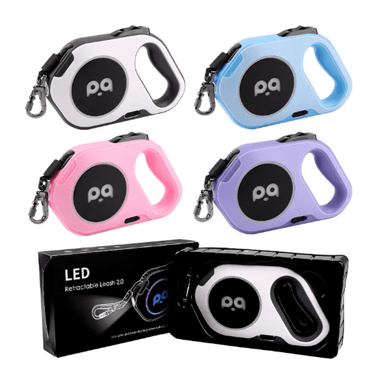 Amazon's new pet LED light automatic retractable leash outdoor cool dog leash light retractable tractor - AnsonUSpace