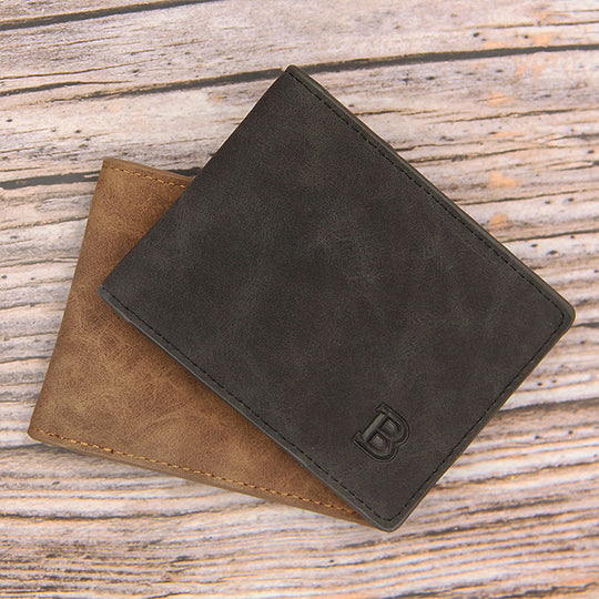 New Fashion Men's Short Vintage Frosted Wallet - AnsonUSpace
