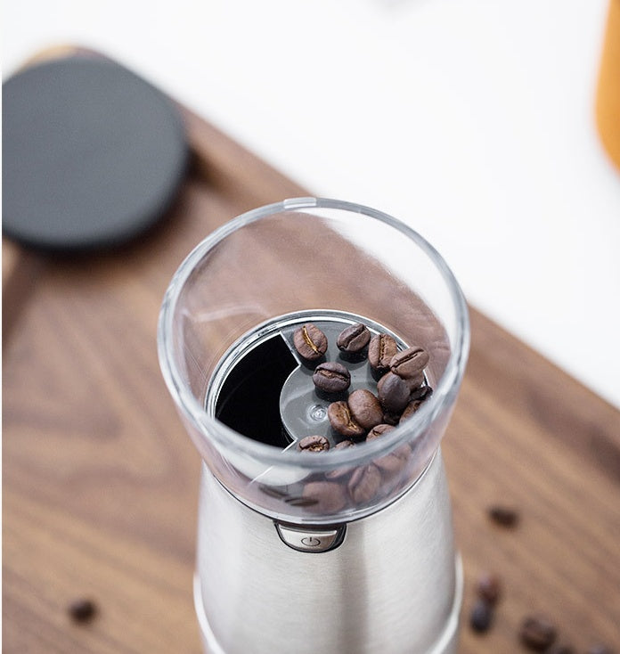 Electric Coffee Grinder Stainless Steel Adjustable Hand Grinder Coffee Machine Coffee Bean Burr Grinders Mill Kitchen Tool - AnsonUSpace