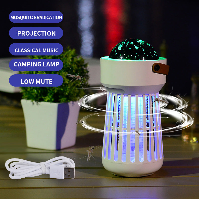 2 In 1 Electric Mosquito Killer Lamp Star Ceiling Projection Kill Mosquitoes For Outdoor And Indoor - AnsonUSpace