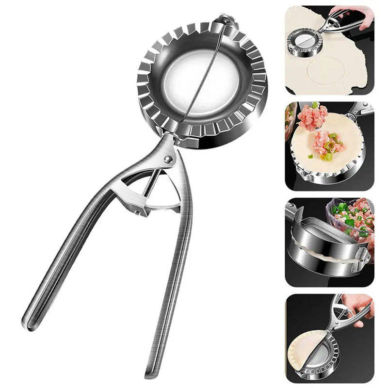 Kitchen Dumpling Mold Stainless Steel Dumpling Machine Pressing Home Baking Tool Skin Press Tool Dumpling Noodle Manual Kitchen Gadgets - AnsonUSpace