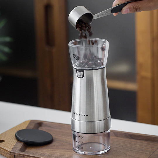 Electric Coffee Grinder Stainless Steel Adjustable Hand Grinder Coffee Machine Coffee Bean Burr Grinders Mill Kitchen Tool - AnsonUSpace