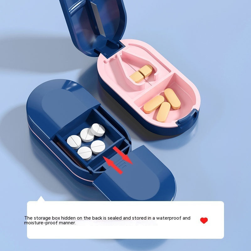 Japanese Pill Cutter Quarter Storage Box