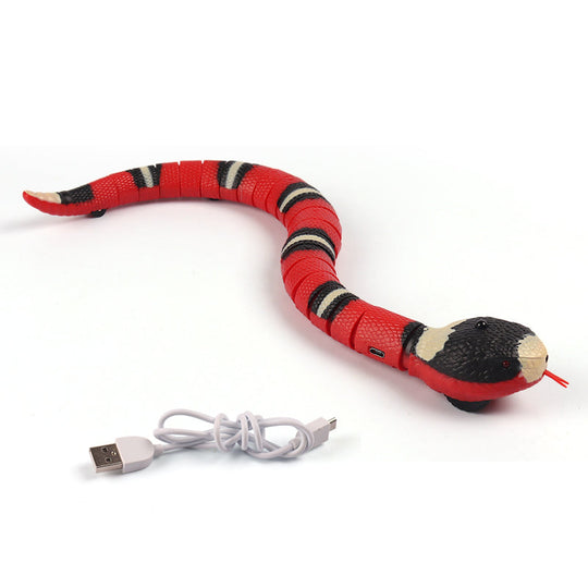 Smart Sensing Interactive Cat Toys Automatic Eletronic Snake Cat Teasering Play USB Rechargeable Kitten Toys For Cats Dogs Pet - AnsonUSpace