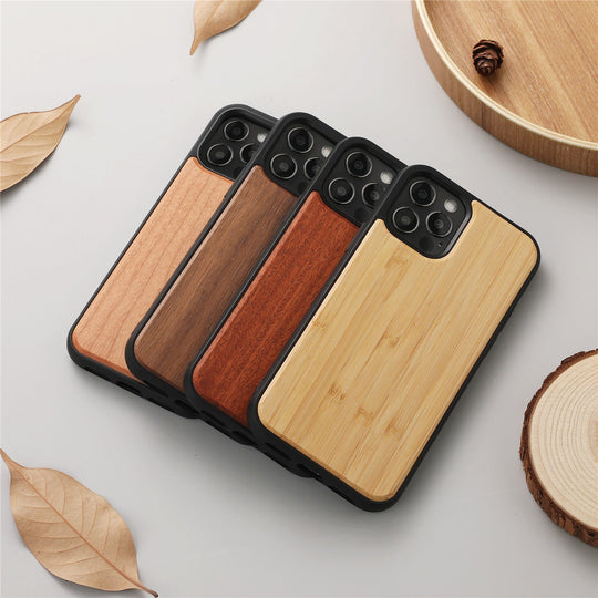 Magnetic Wooden Shatterproof Mobile Phone Case - AnsonUSpace