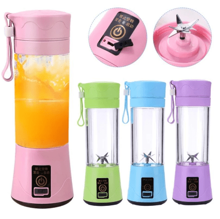 Portable Blender Mini Mixer Electric Juicer Machine Fresh Fruit Juice Blender Smoothie Maker Blender Cup Bottle A Travel Kitchen - AnsonUSpace