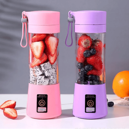 Portable Blender Mini Mixer Electric Juicer Machine Fresh Fruit Juice Blender Smoothie Maker Blender Cup Bottle A Travel Kitchen - AnsonUSpace