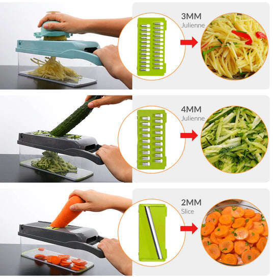 Vegetable Cutter Fruit Slicer Multifunctional Potato Peeler Carrot Grater Garlic Crusher Kitchen Accessories - AnsonUSpace