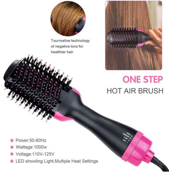 Source Factory Amazon Cross Border Multi-functional Hot Air Comb Straight Hair Comb Hair Comb Curlers Straight Hair Comb Hair Dryer - AnsonUSpace